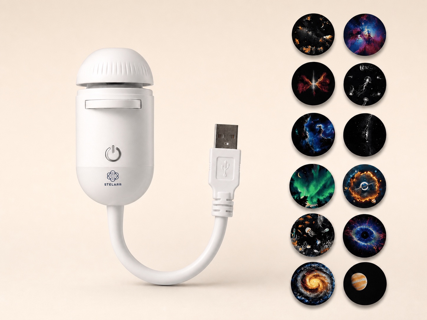 STELARR complete bedtime projector set with twelve projection discs